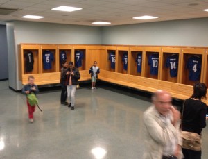 Kabine im Stade de France. Foto: J. Sorgatz Kabine im Stade de France. Foto: J. Sorgatz